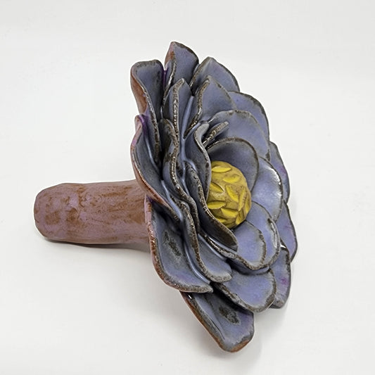 Blue Flower Pottery Sculpture