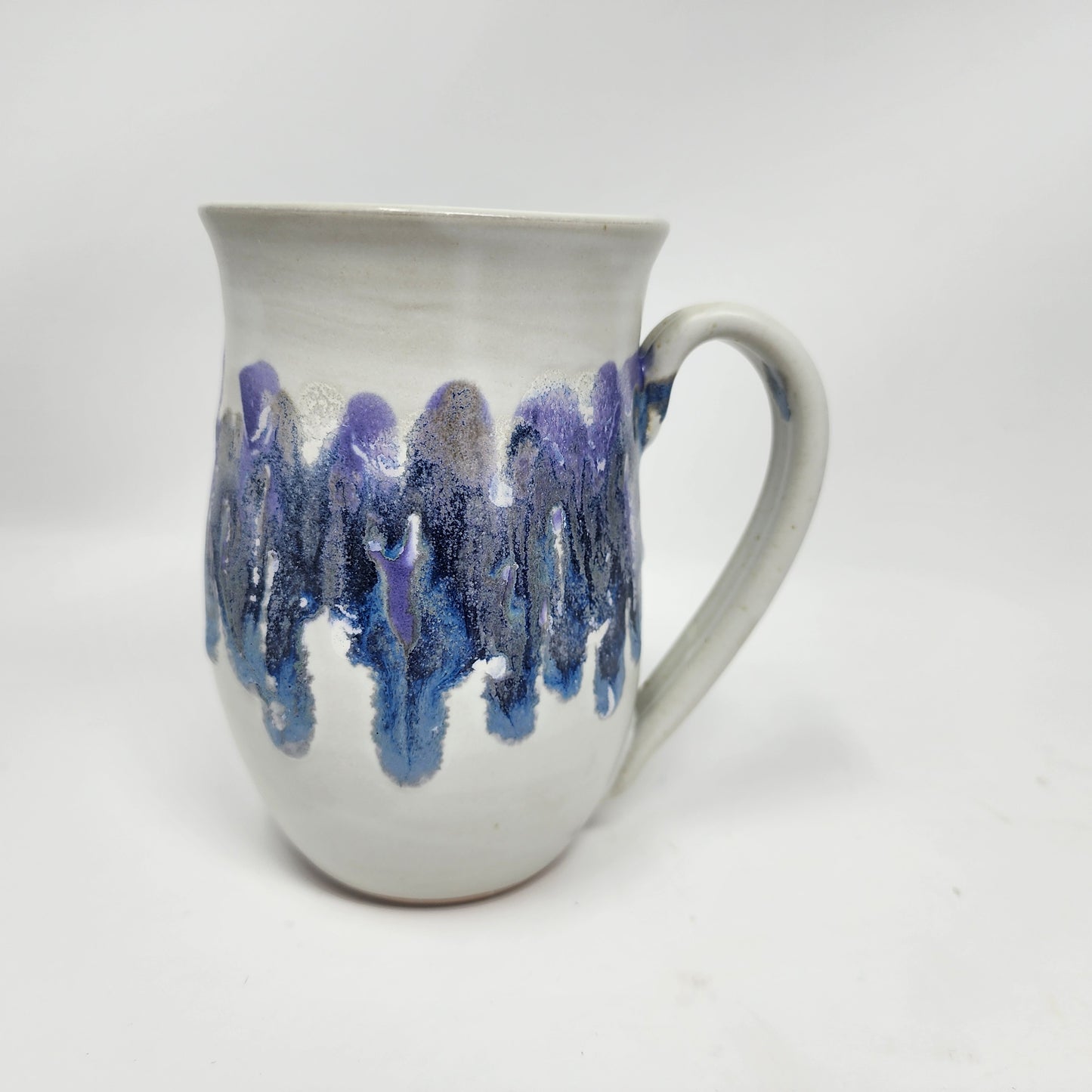 White Blue Drip Mugs