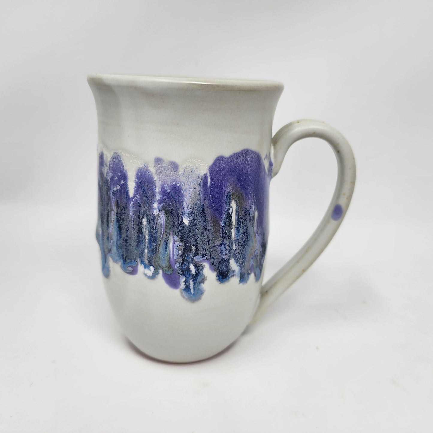 White Blue Drip Mugs