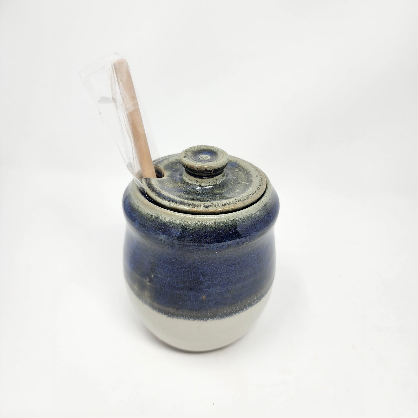 Blue and White Honey Pot