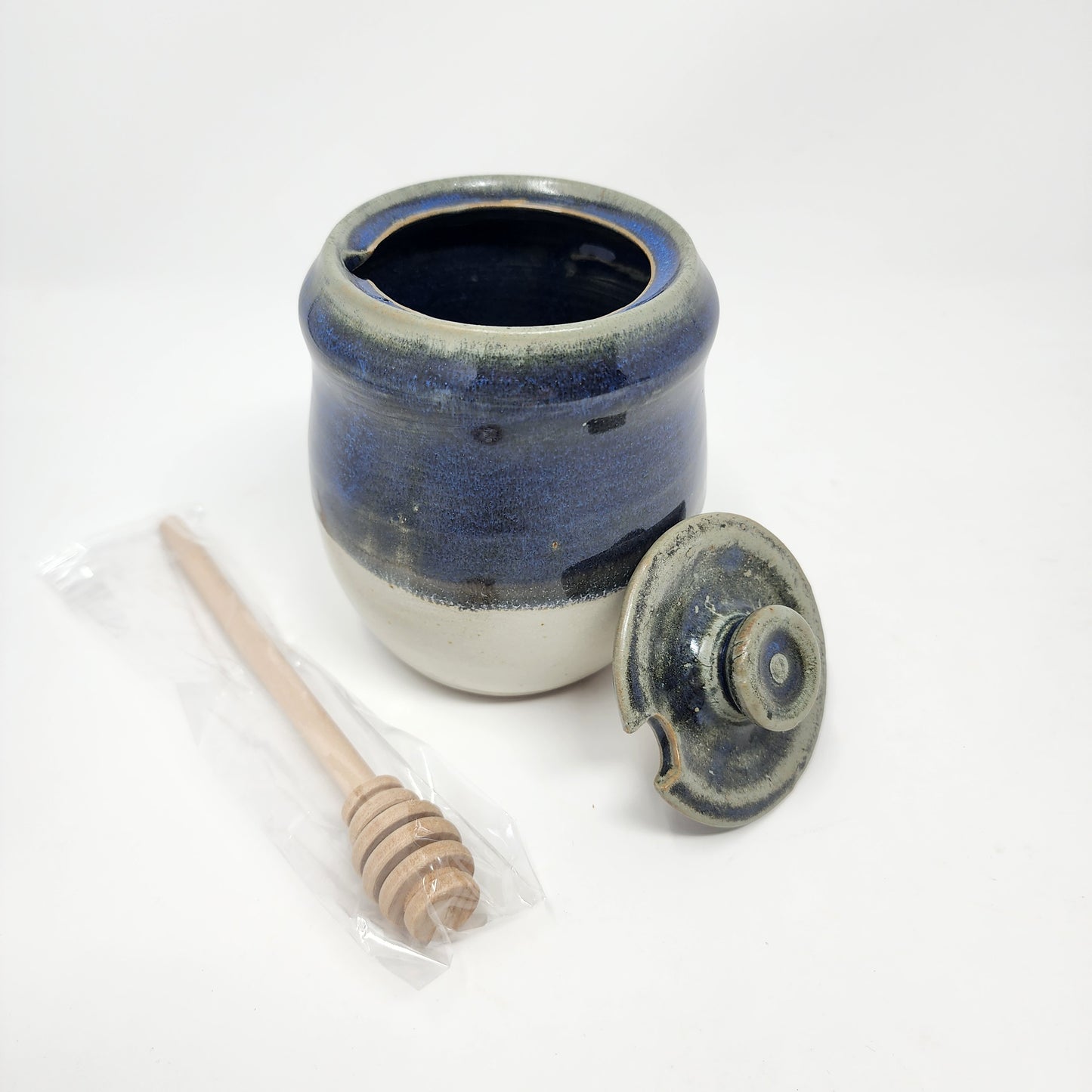 Blue and White Honey Pot