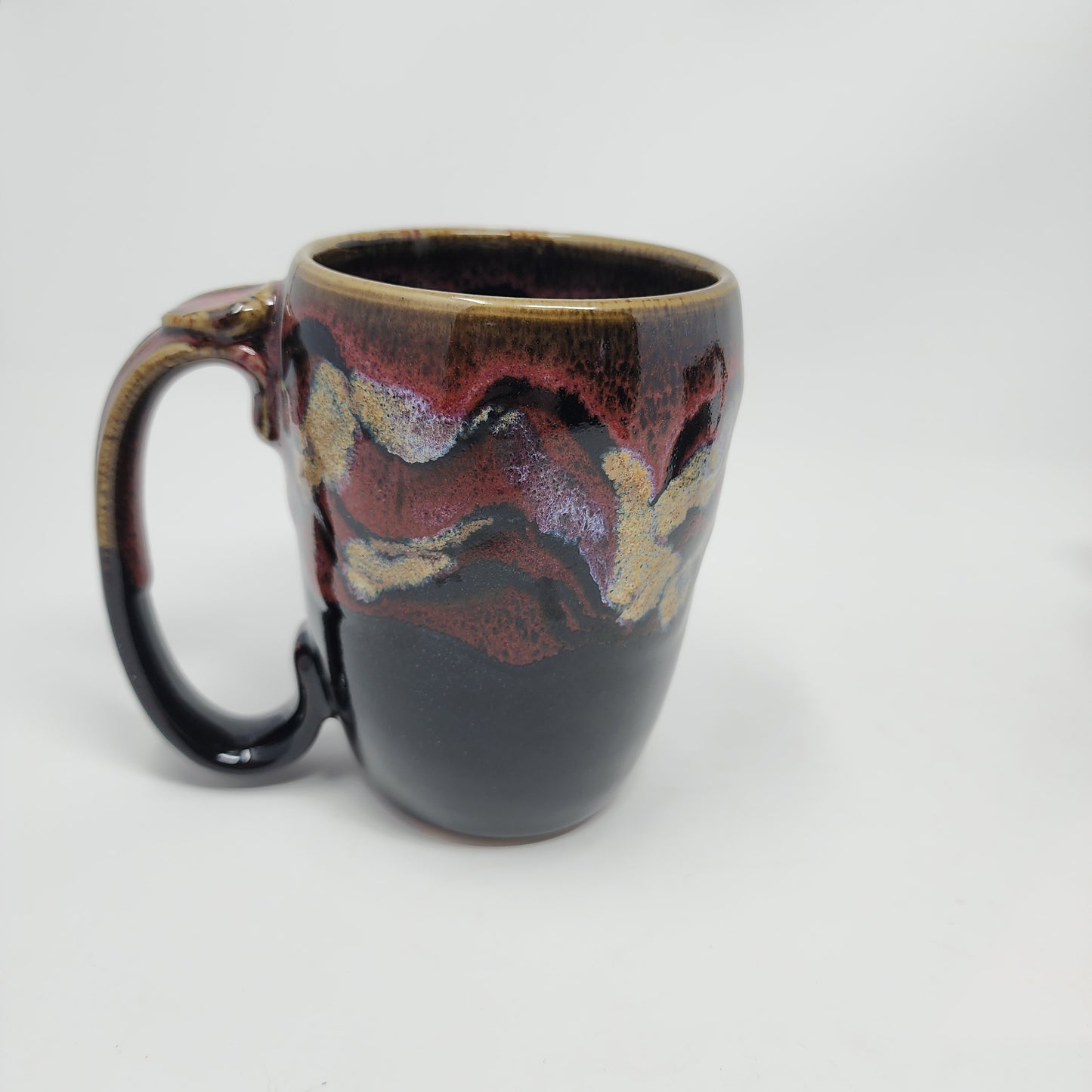 Black Red Swirl Mugs