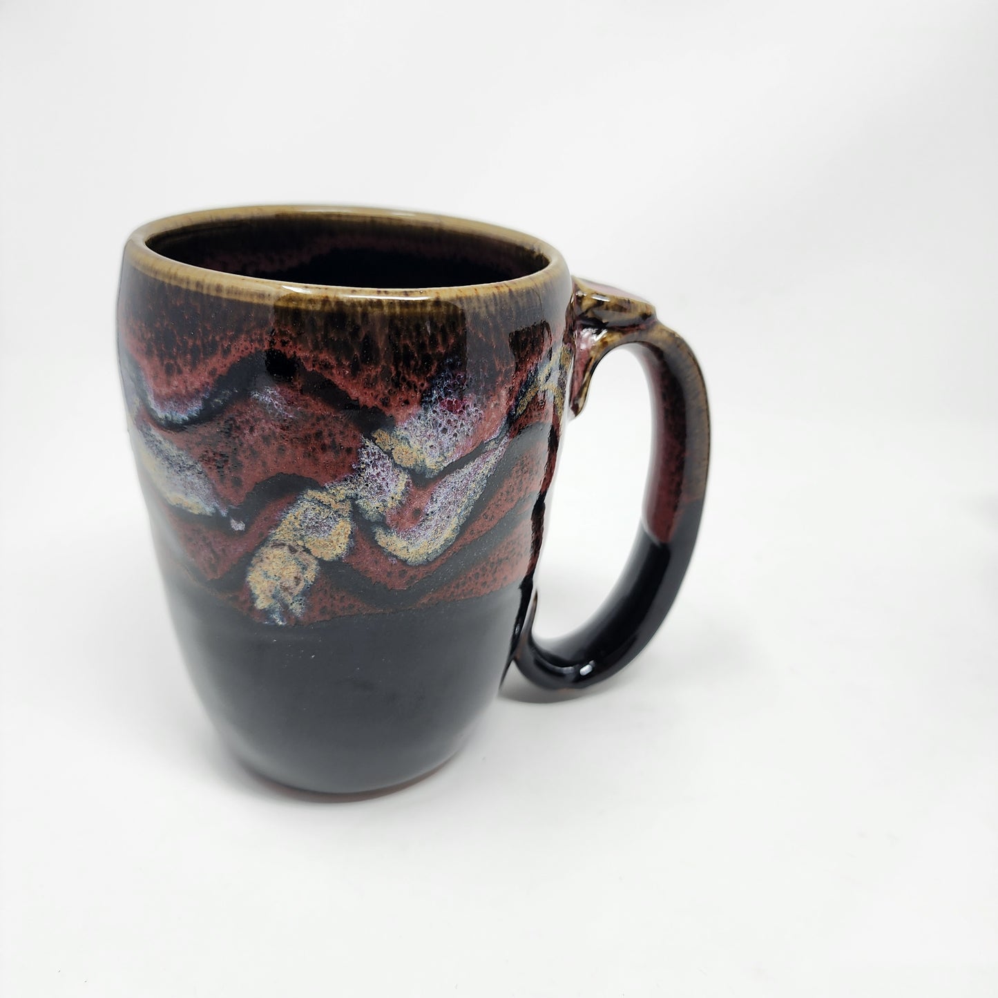 Black Red Swirl Mugs