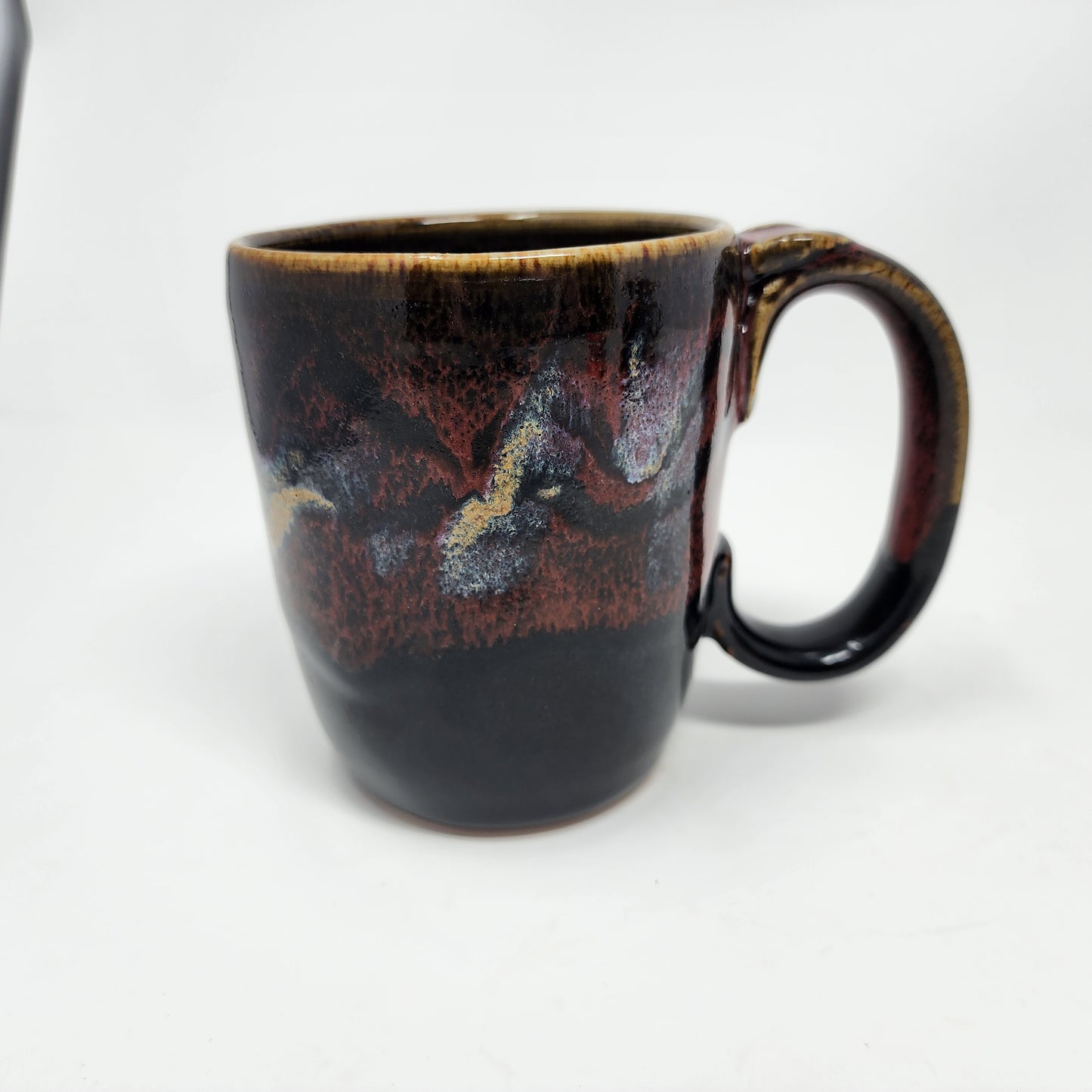 Black Red Swirl Mugs