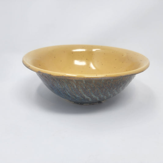 Yellow and Blue Textured Bowl