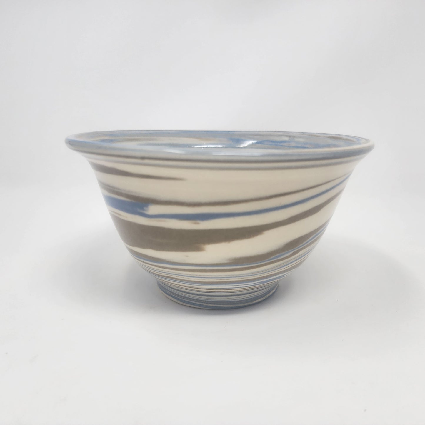 Blue, Gray and White Swirl Small Bowl