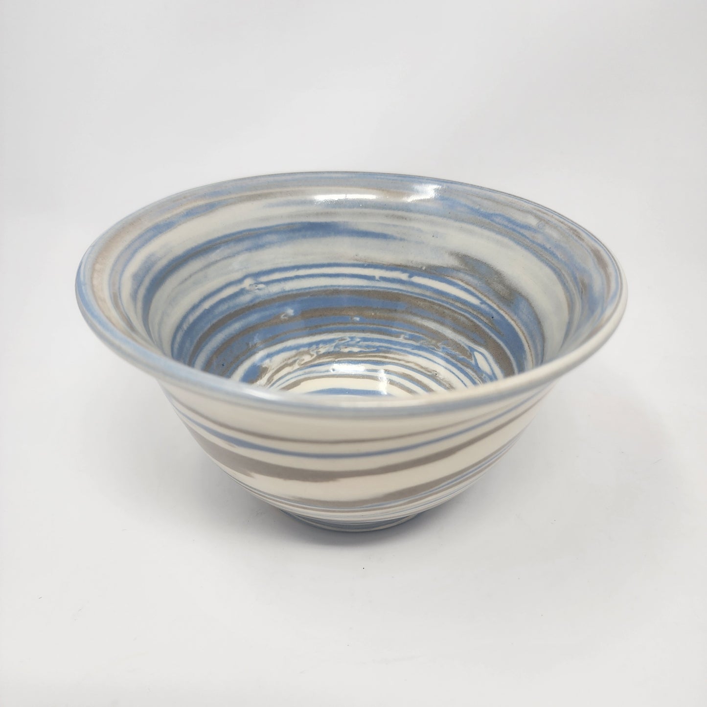 Blue, Gray and White Swirl Small Bowl