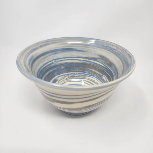 Blue, Gray and White Swirl Small Bowl