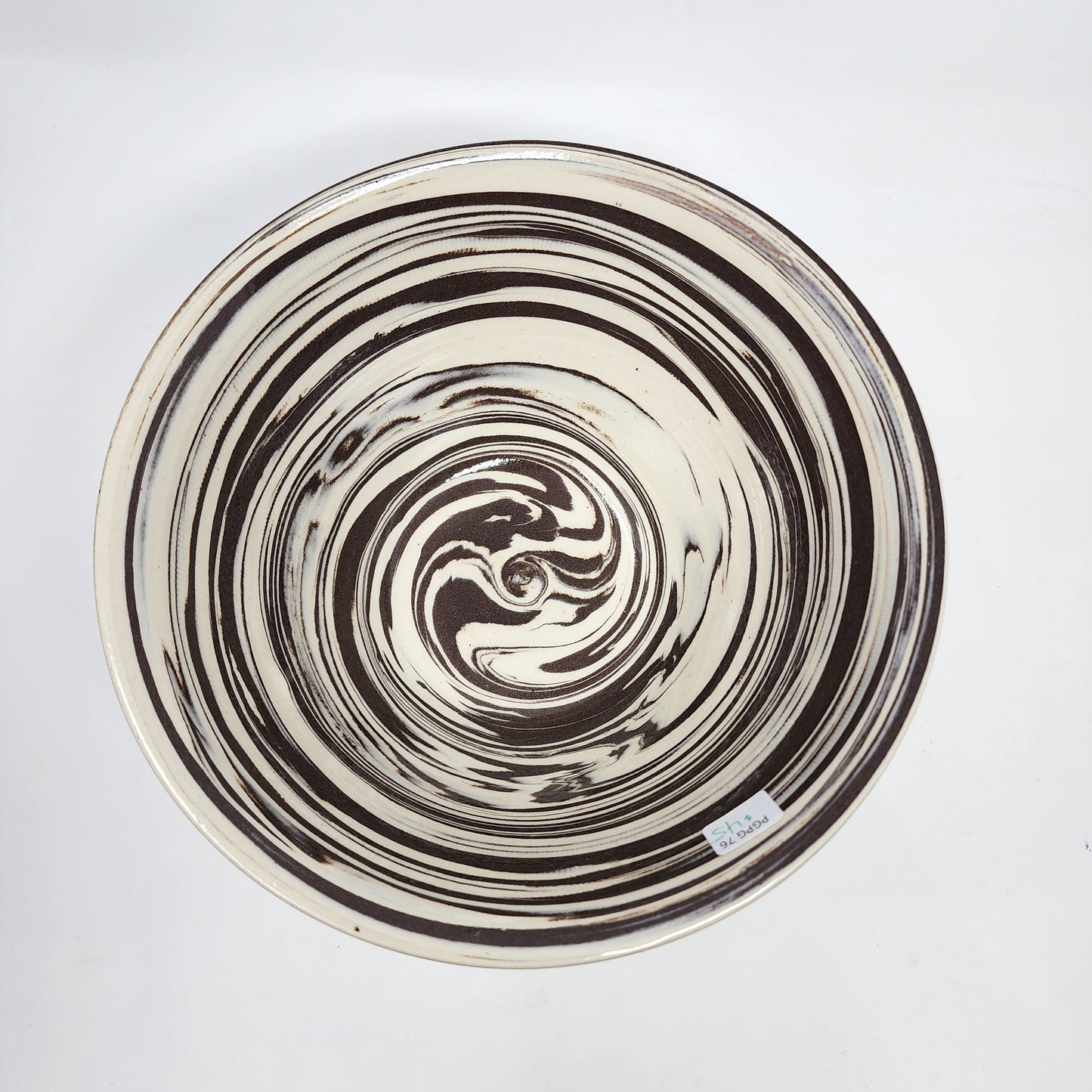 Brown White Swirl Medium Bowl