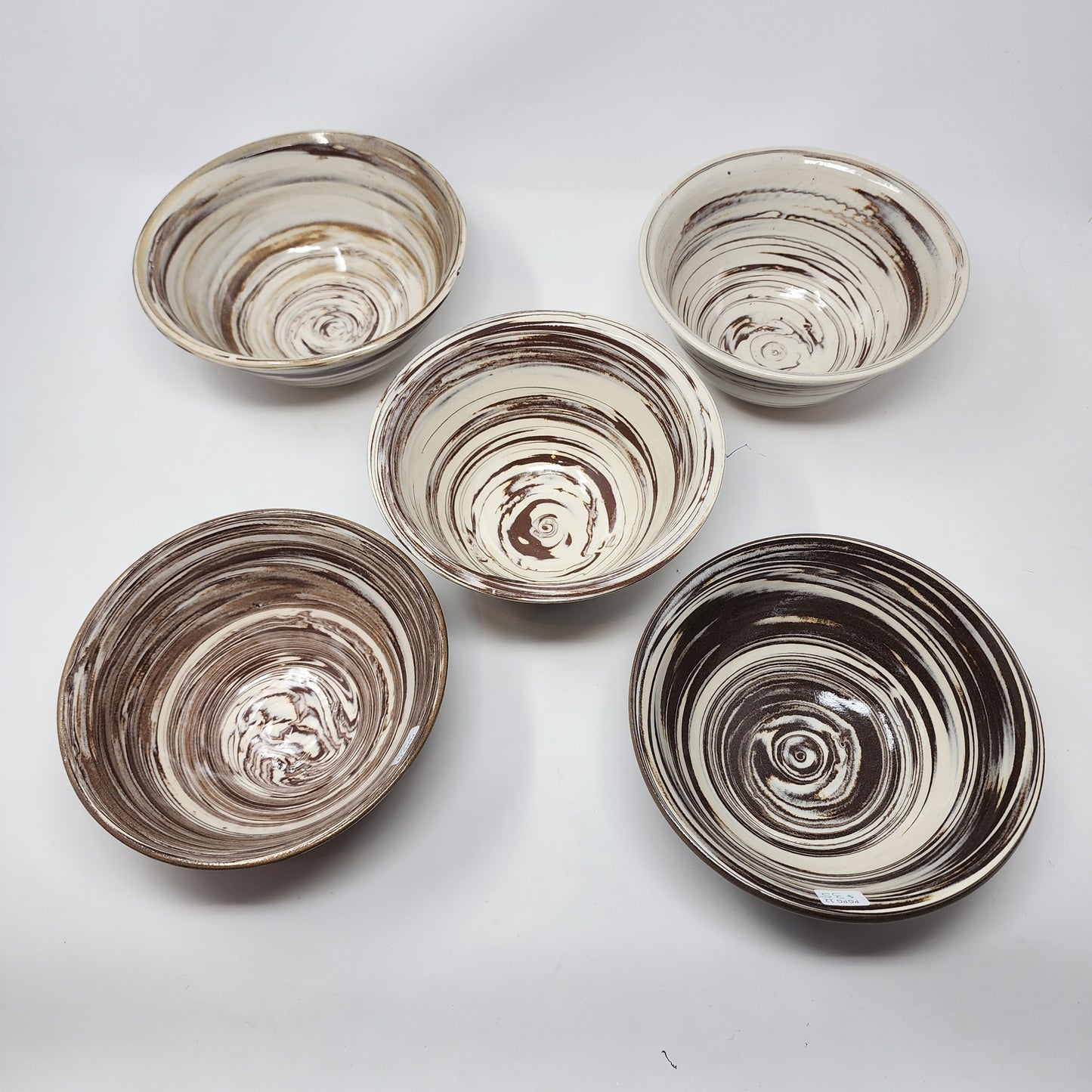 Brown White Swirl Small Bowls