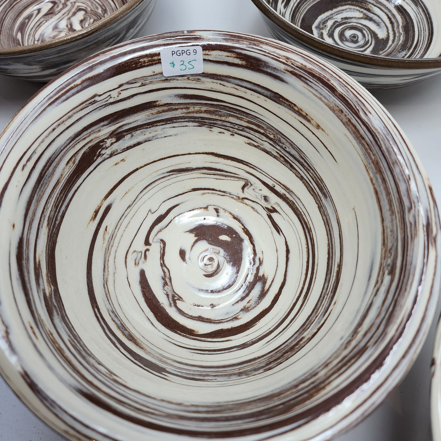 Brown White Swirl Small Bowls