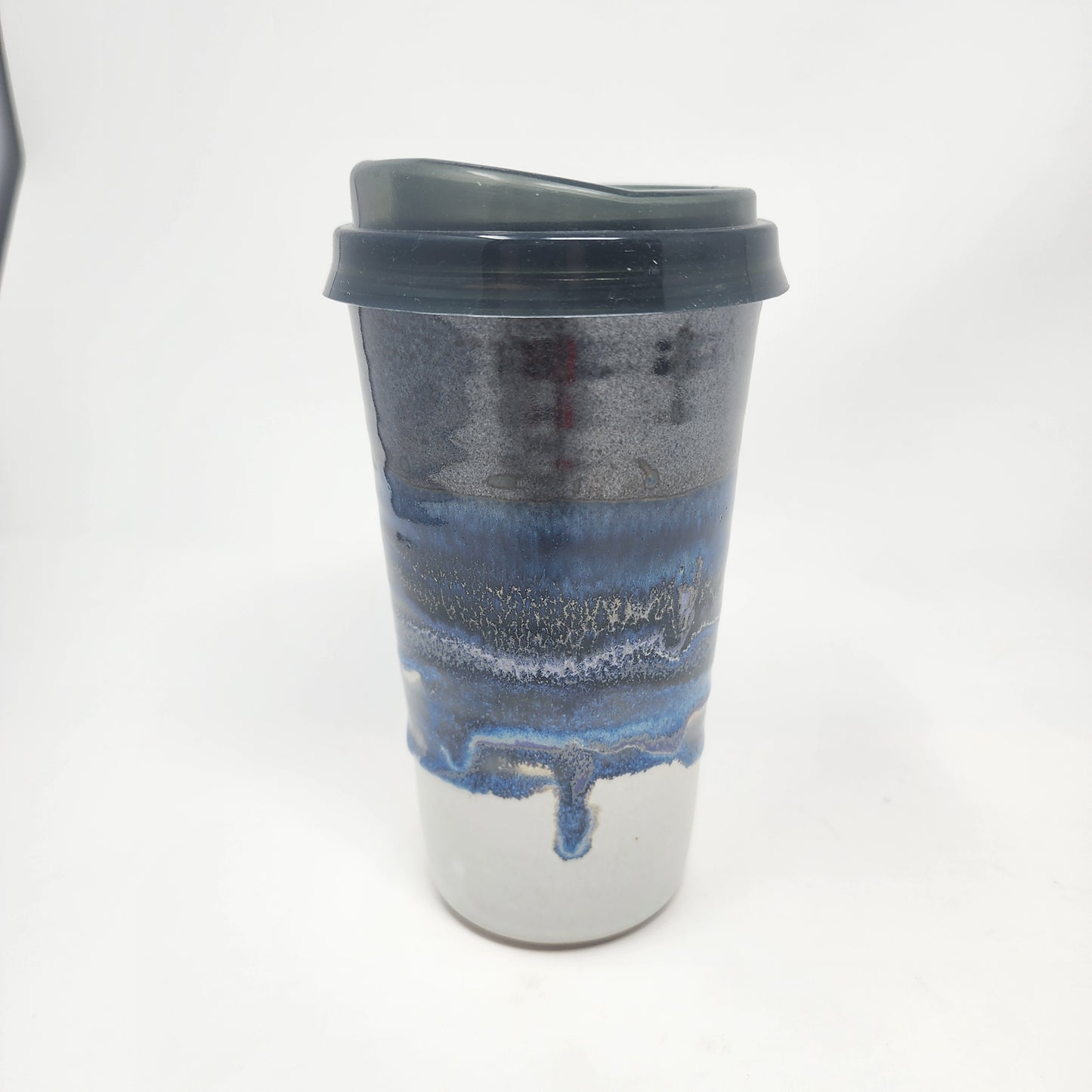 Blue Hues with White Base Travel Mug
