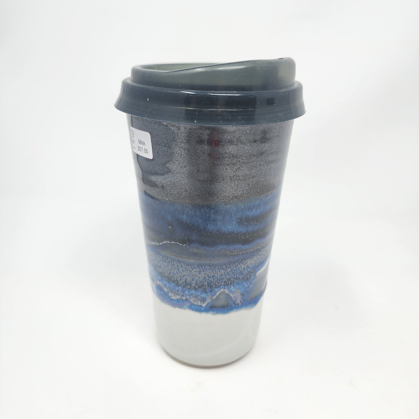 Blue Hues with White Base Travel Mug