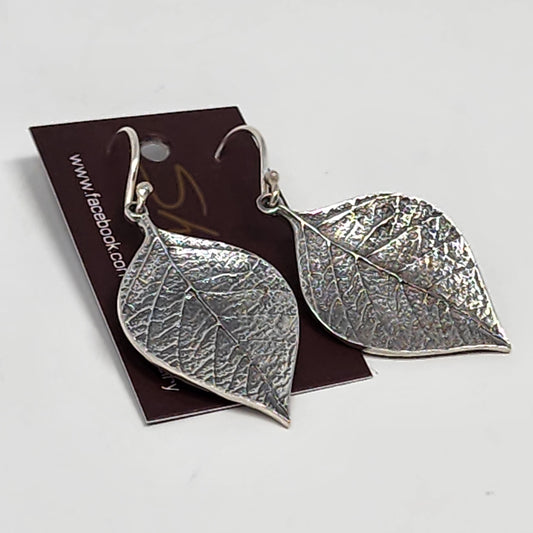 Silver Leaf Earrings