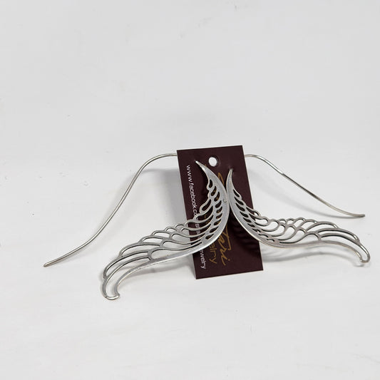 Silver Angel Wing Earrings