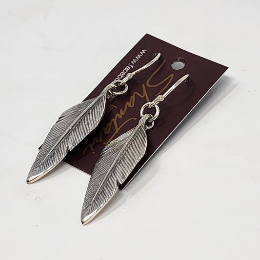 Silver Feather Earrings