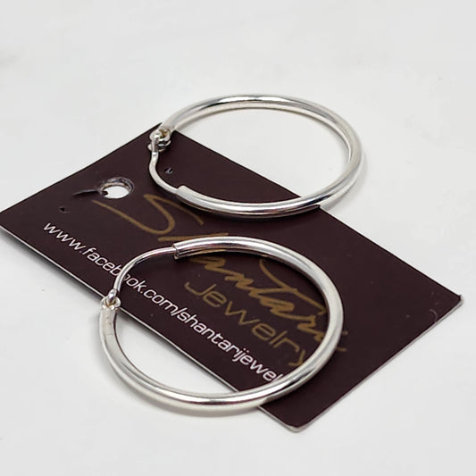 Silver Hoop Earrings