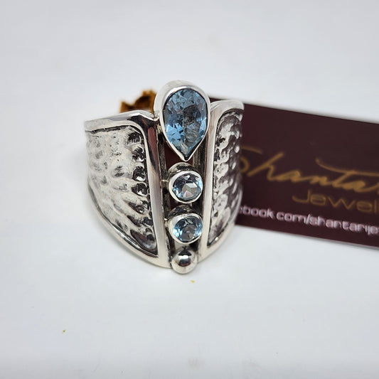 Turquoise Zirconia Silver Ring