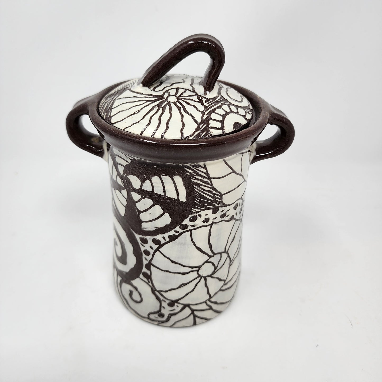 Sea Life Scraffito Canister 2