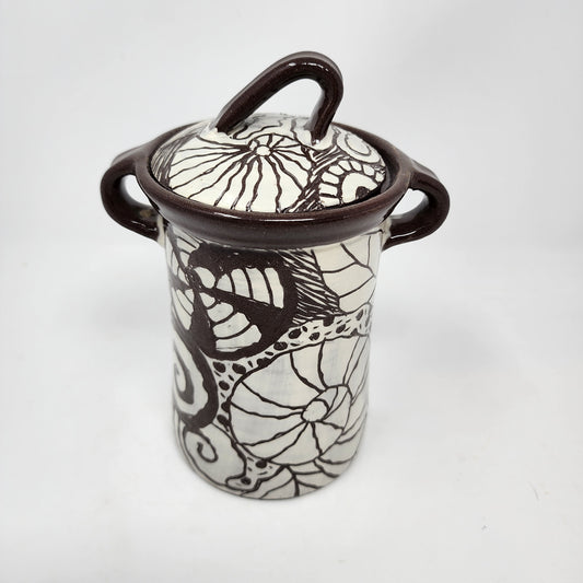 Sea Life Scraffito Canister 2