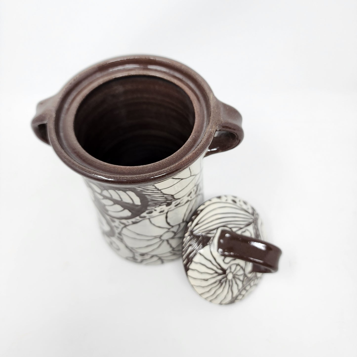 Sea Life Scraffito Canister 2