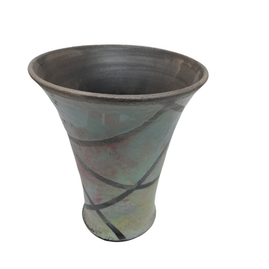 Raku - Pearl Abstract Vase