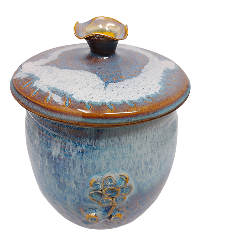 LG. Blue Canister Flower