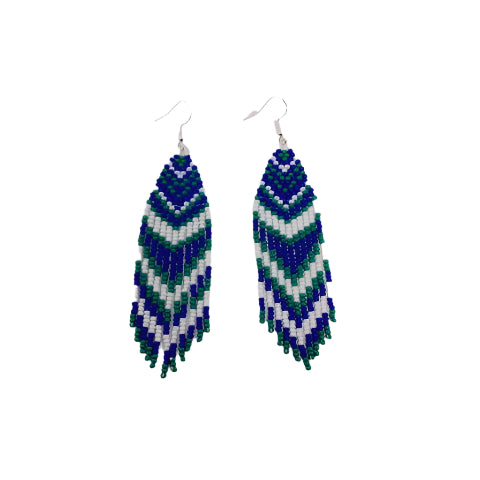 Green/Blue Canucks Earrings