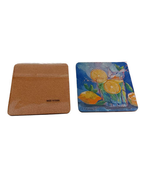 Waterglass Lemons Coaster