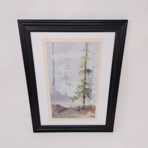 Trees in the Fog - painting