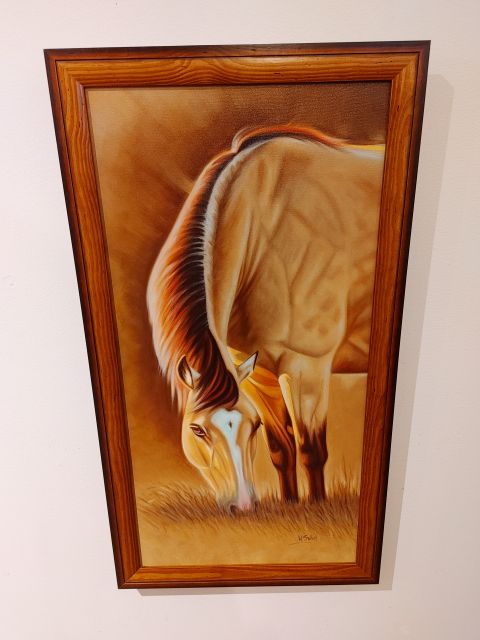 Golden Prairie Horse - Oil Painting