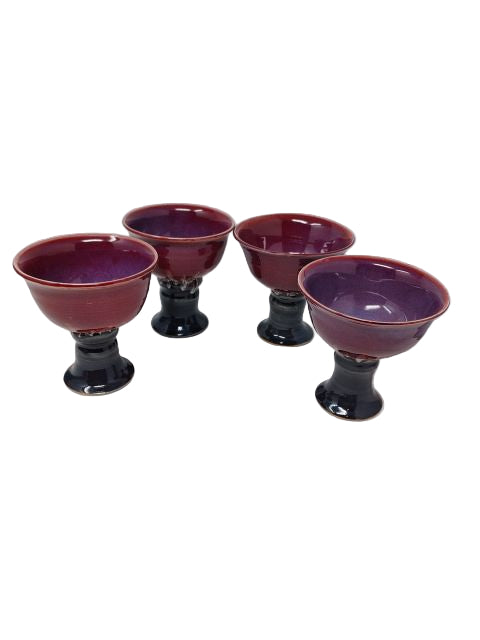 Dessert Bowls  Set - Crimson Sky