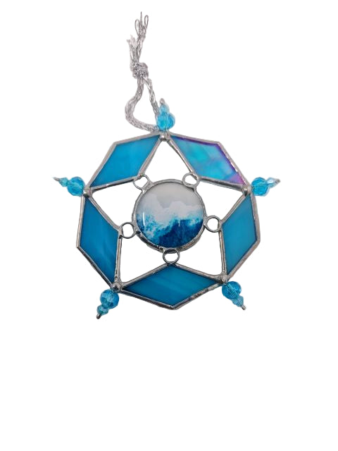 Star - Blue with Wave Centre