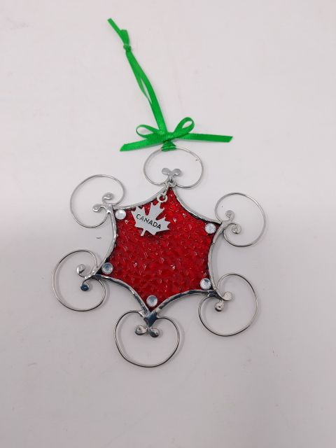 Snowflake - Red with Canadian Flag