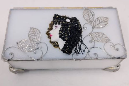 Jewelry Box - Pearl with White