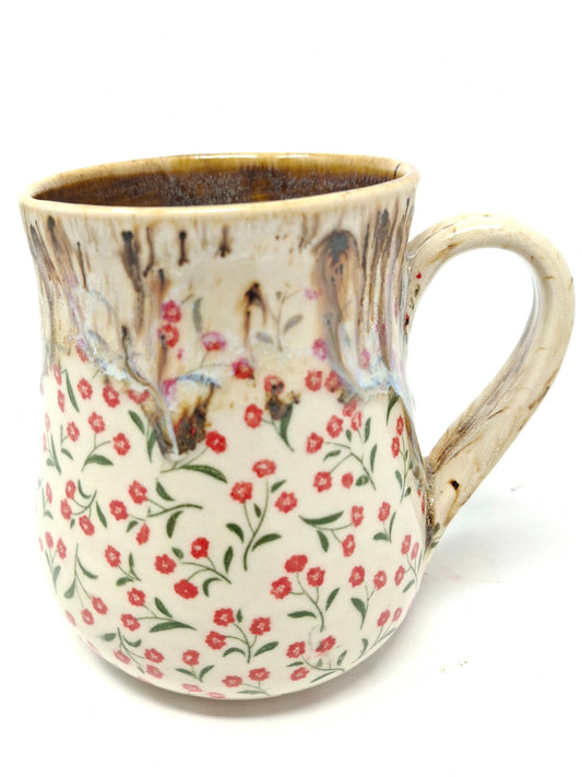 Red Small Flowers Mug