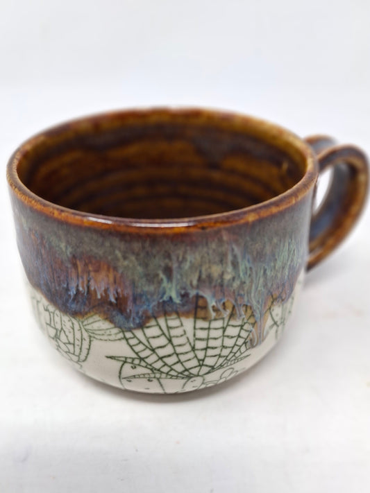Mug with potted plants