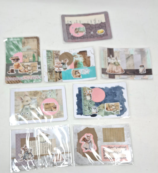 Postcards - whimsical baking mice