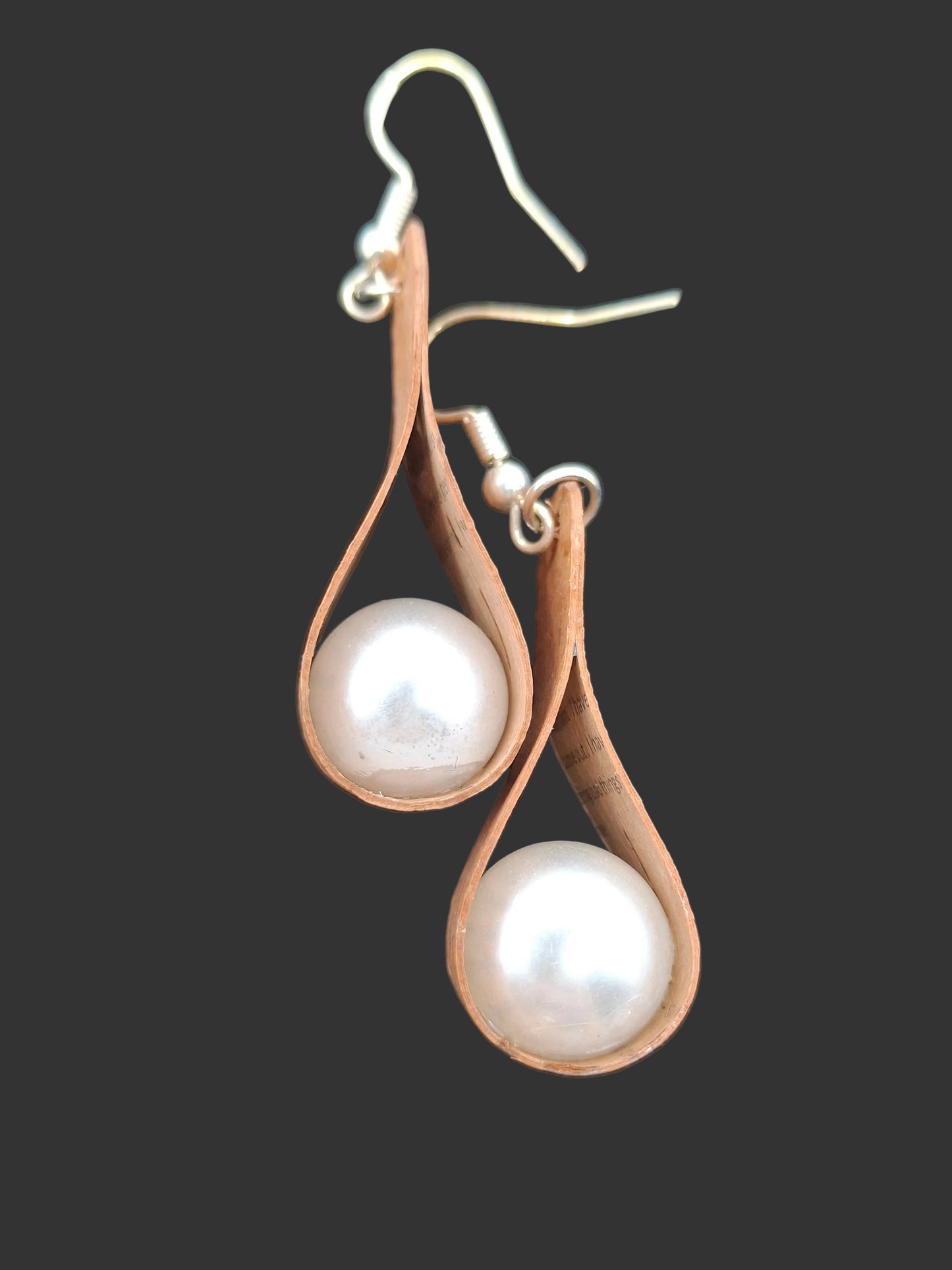Earrings - Teardrop with large white pearls