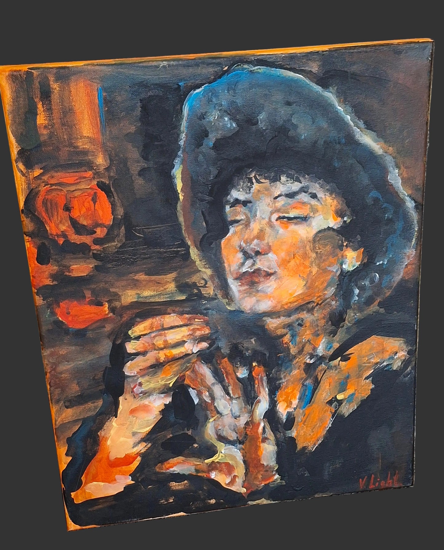 Person with Hat - Acrylic
