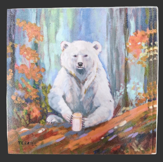 "Spirit Bear Steamer" - Wildlife Cafe Sticker