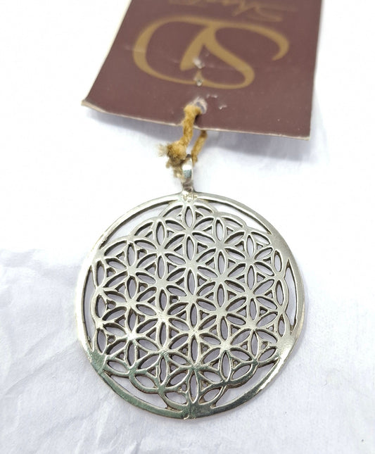 Pendant - silver flower of life