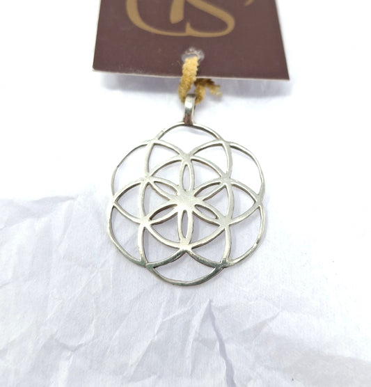 Pendant - silver seed of life