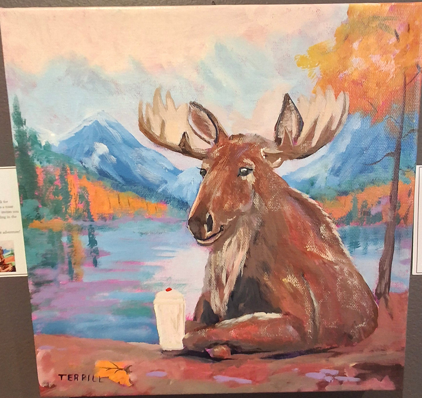 "Pumpkin Spice Latte" acrylic on Canvas 12" x 12"