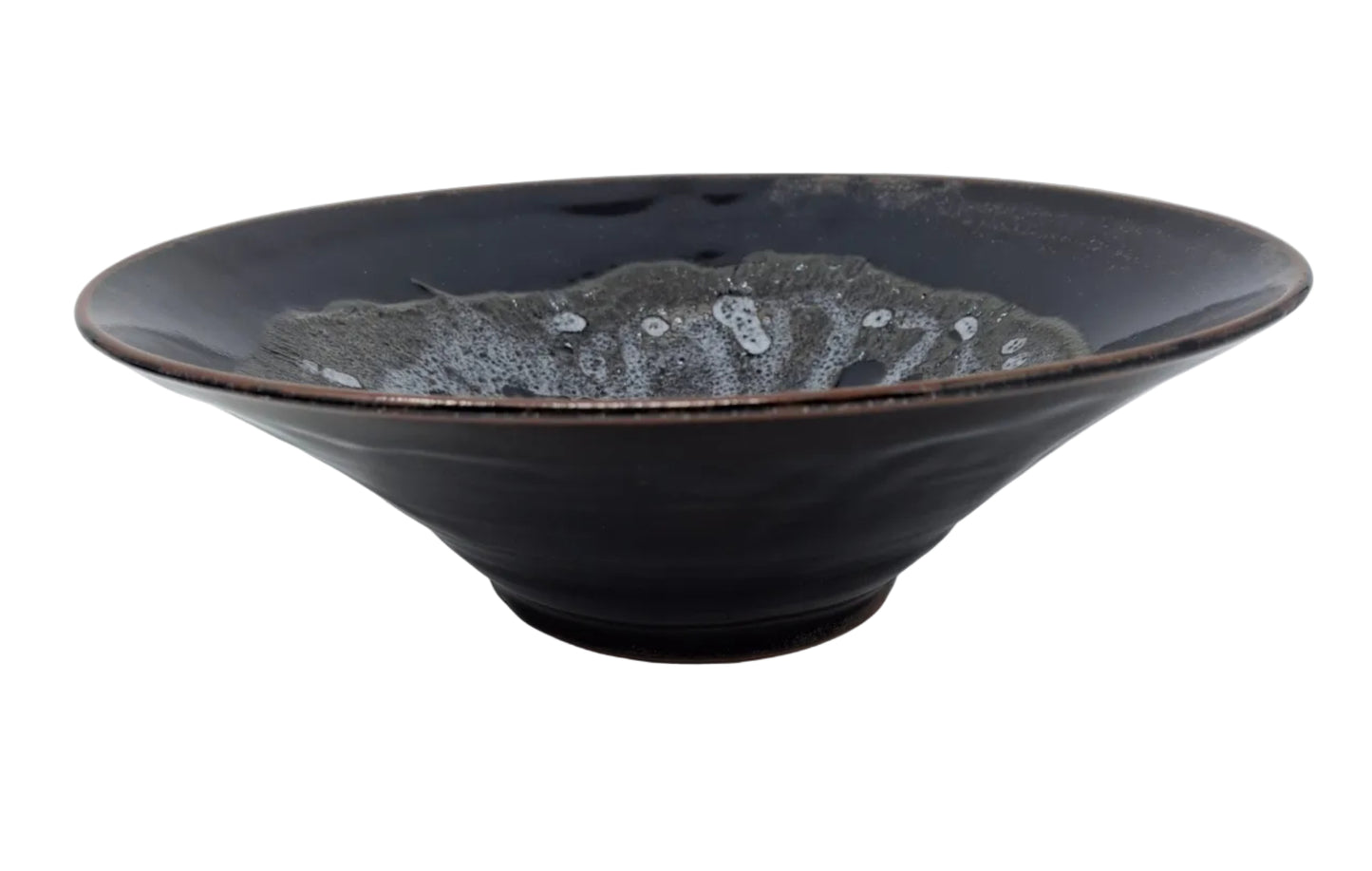 Medium brown bowl with textured interior