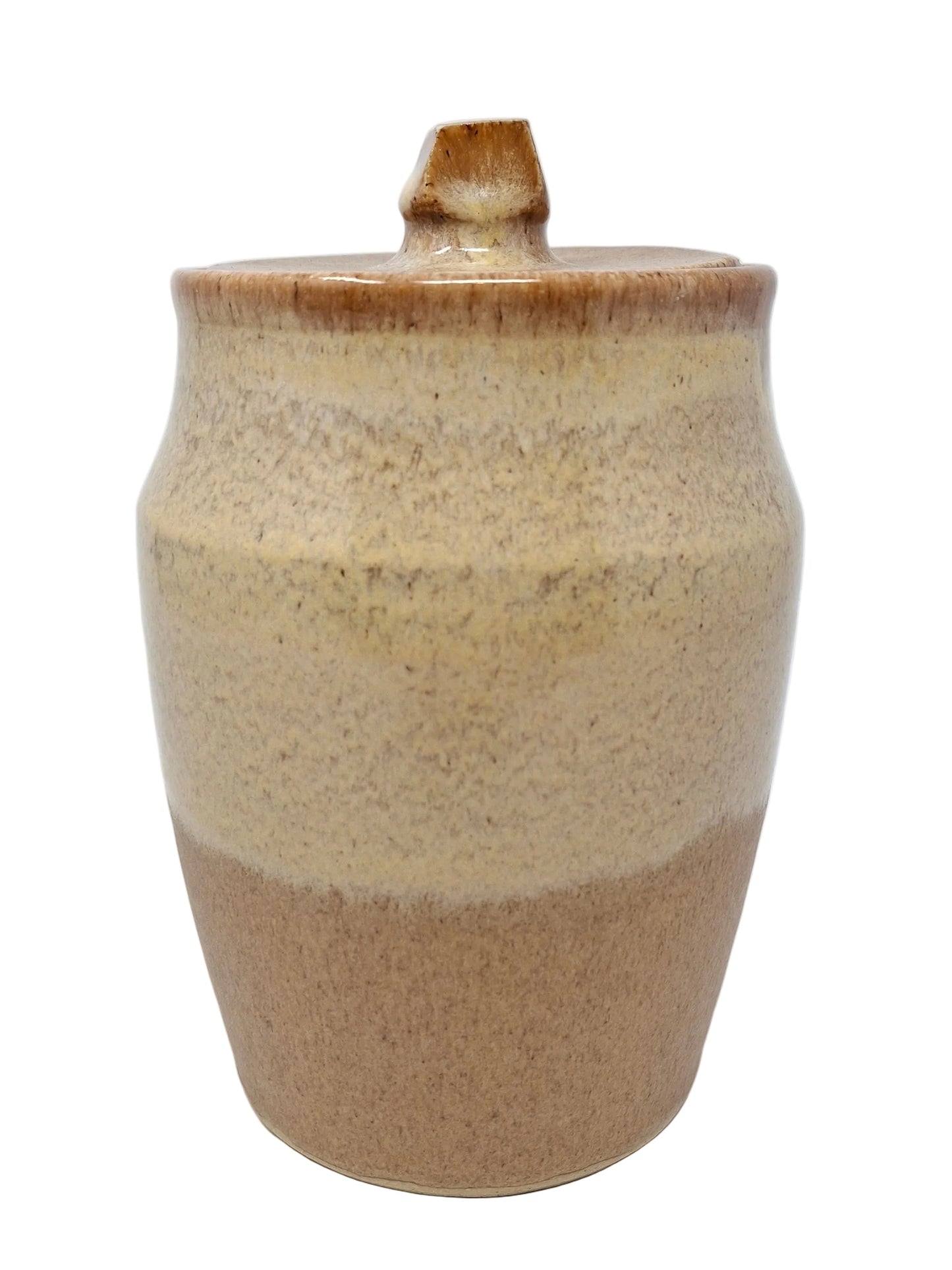 Cream and Gold lidded jar