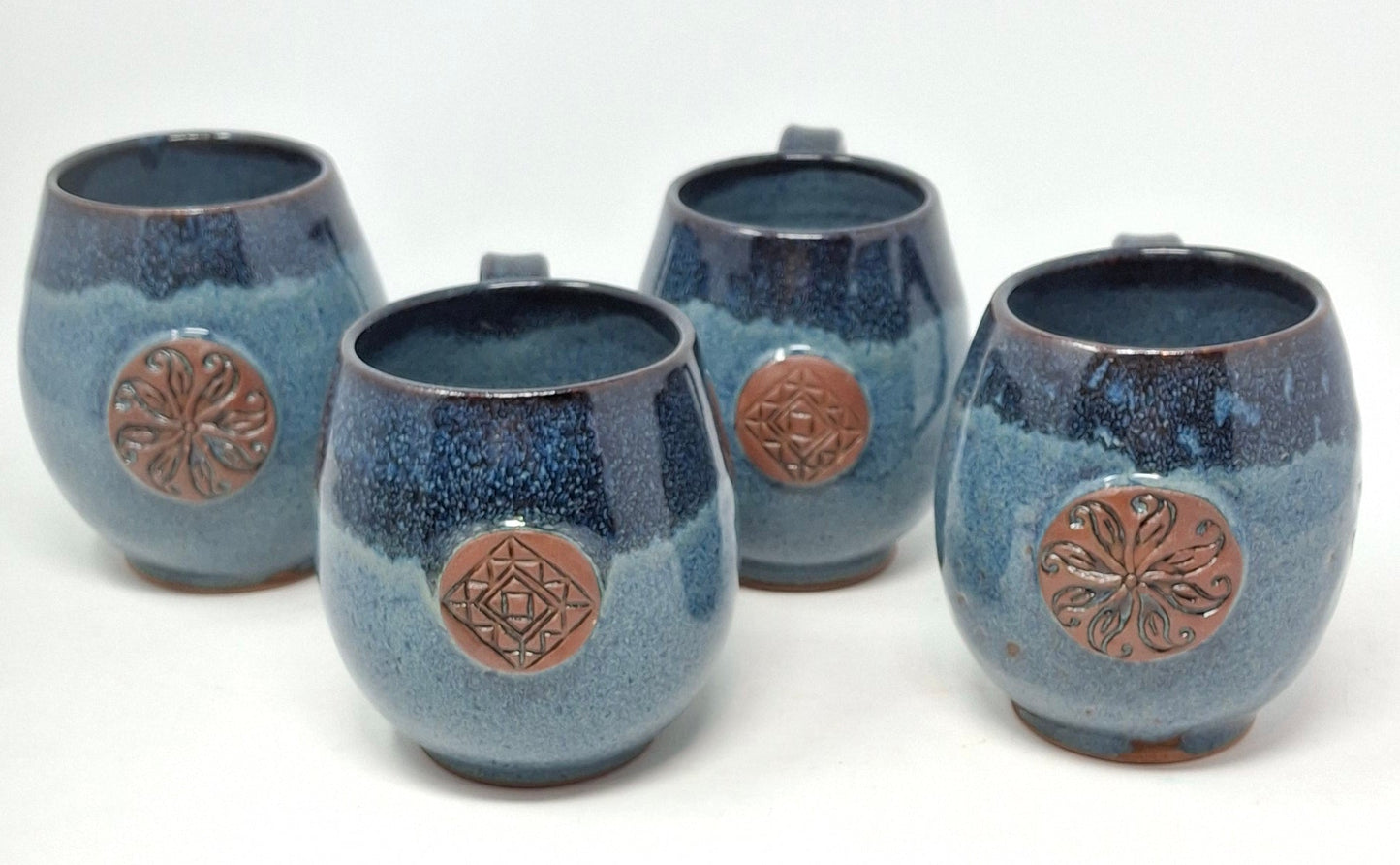 Dark Blue Latte Mug with Springs