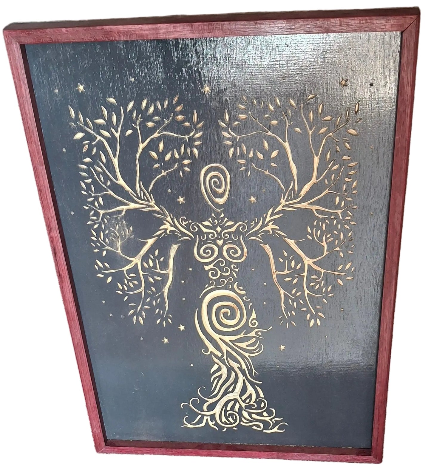 Tree Godess - with purple heart frame