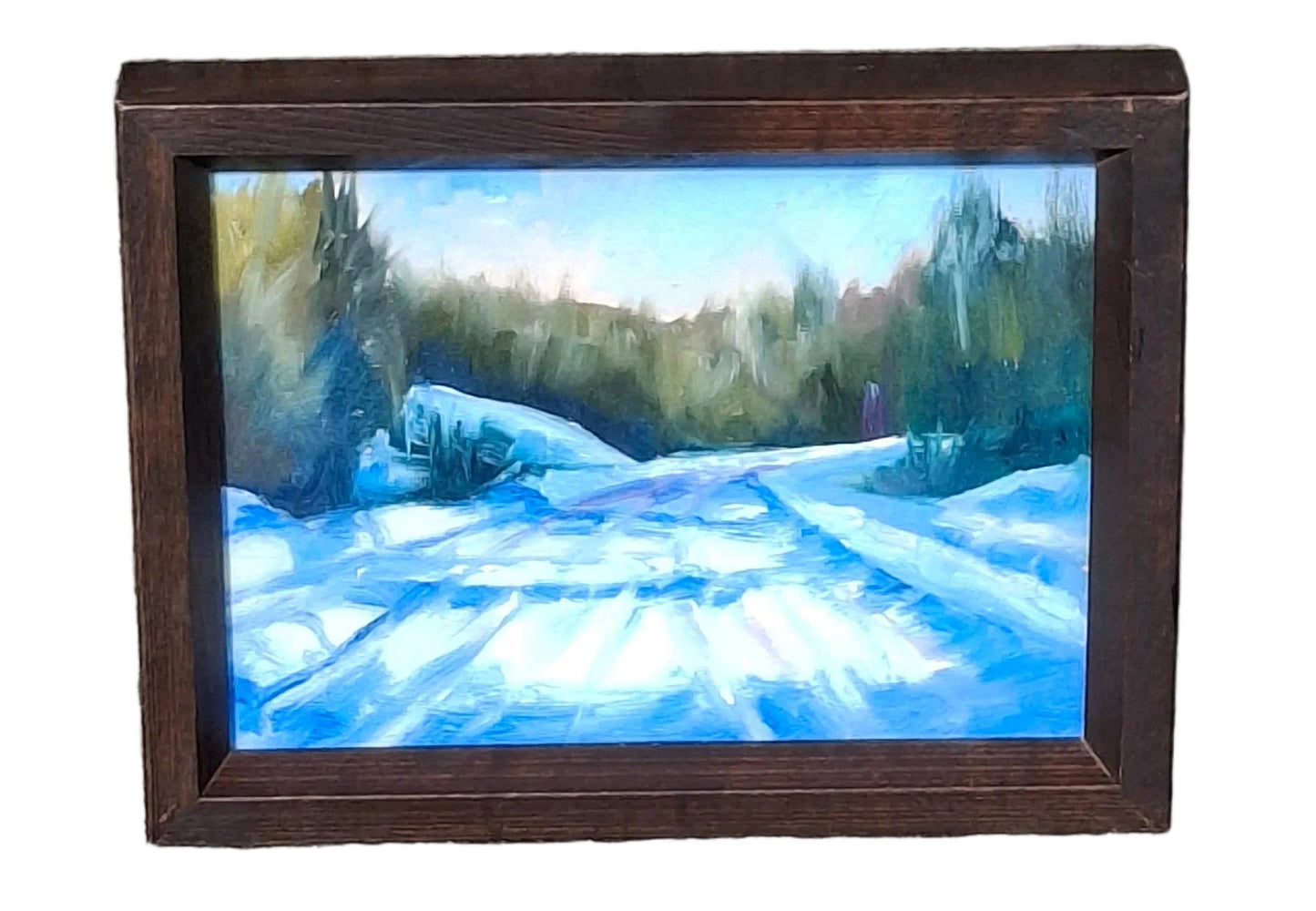 Blue Road 1 - oil painting
