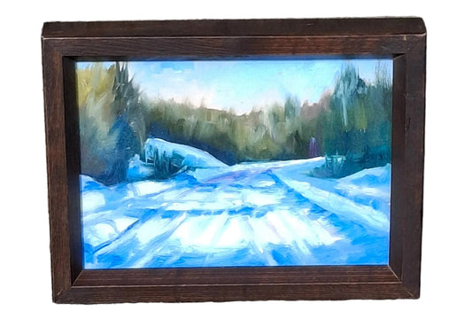 Blue Road 1 - oil painting